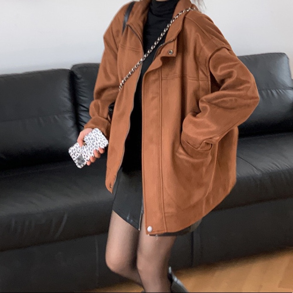 Caramel Colour Suede Jacket Size S